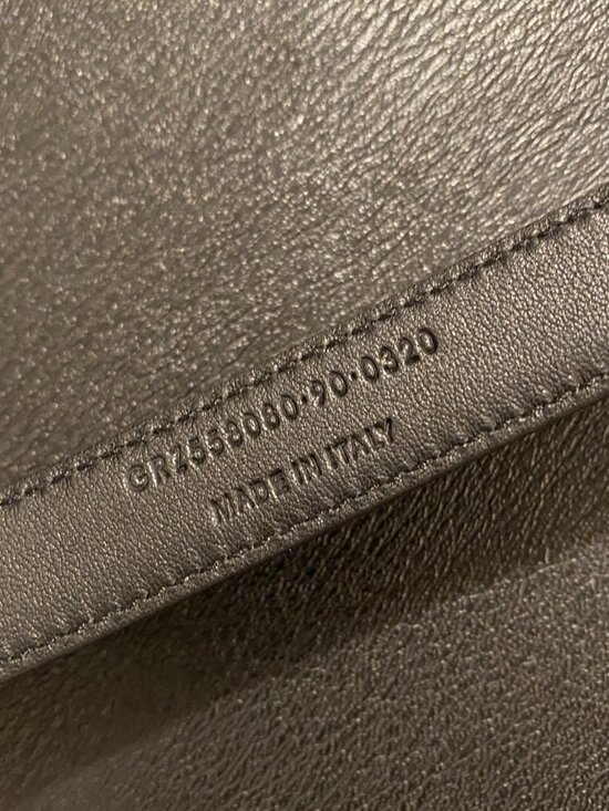 YSL Saint Laurent Black Leather Belt 2cm - Picture 4 of 5